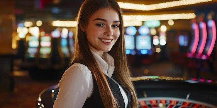 Meja Texas Hold'em Bonus dengan dealer profesional